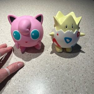 Pokemon Jigglypuff and Togepi 4" Action Figure Set Tomy 1998